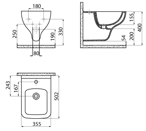 CREAVIT BENE Биде BN510-00CB00E-0000