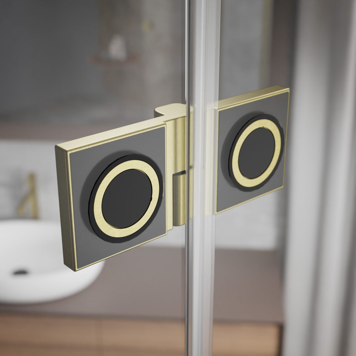 Шторка на ванну 110 см Radaway ESSENZA PRO BRUSHED GOLD PND II левая