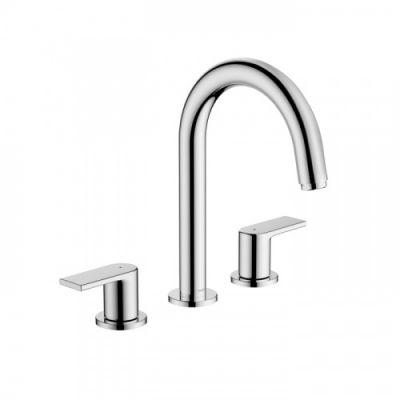 Hansgrohe Vernis Shap Смеситель для раковины, на 3 отв, с донным клапаном, цвет: хром 71563000