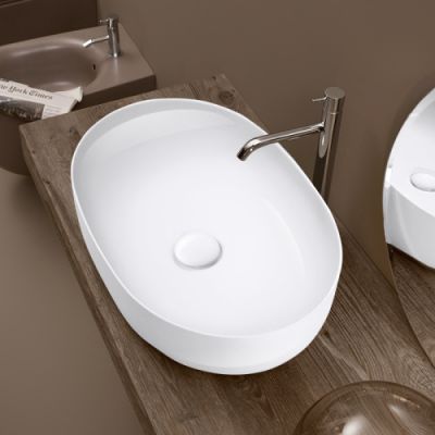 Kerasan Nolita Раковина 60х40 см, без отв., накладная, цвет: белый глянцевый 534301
