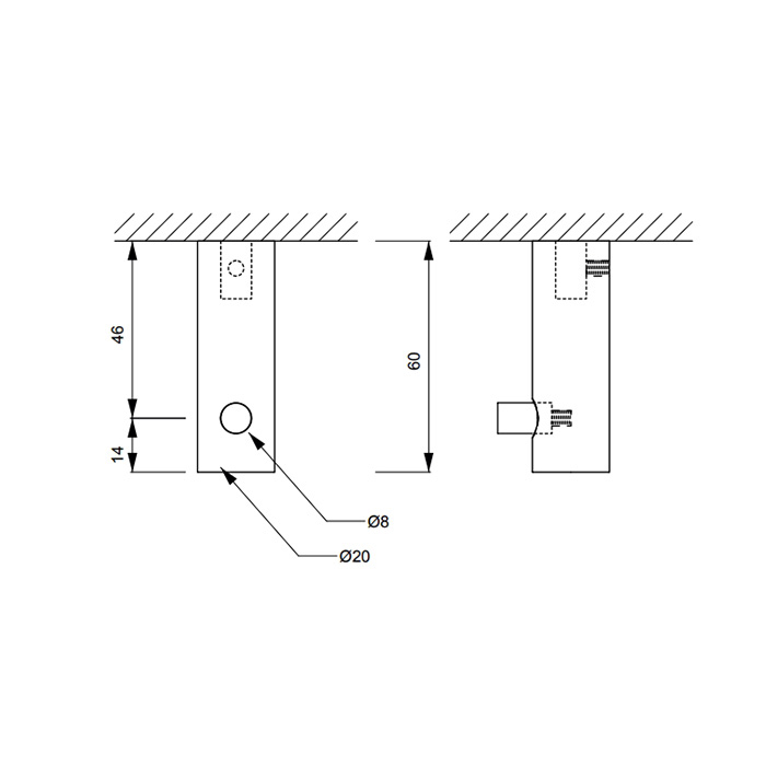 856776 Decor Walther Bar Крючок, цвет: сталь матовая