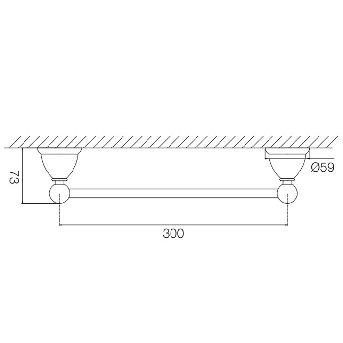 Fima Carlo Frattini Style Полотенцедержатель 30см, подвесной, цвет: хром F6040/30CR