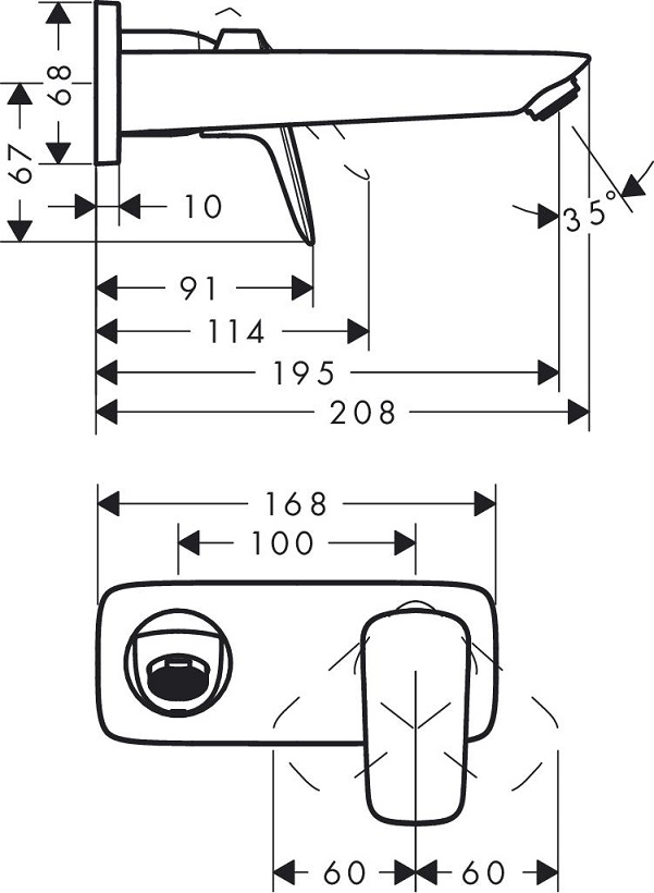 Смеситель для раковины Hansgrohe Logis 71220000
