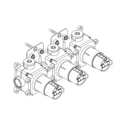 RU153X00Q AQUAelite встроенная часть для 3 кнопок включения/выключения воды Push Me, 