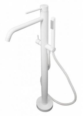 Paffoni LIGHT Смеситель для ванны напольный, белый матовый LIG032BO