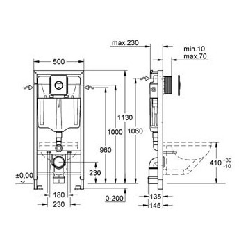 Монтажный набор для подвесного унитаза Grohe Rapid SL 38813001