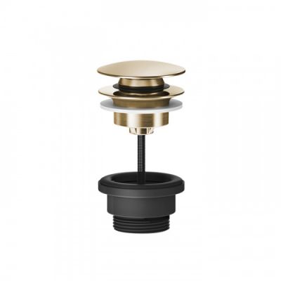 Gessi 316 Донный клапан нажимной &ldquo;Stop&amp;Go, для раковин без перелива, цвет: Warm bronze brushed PVD 54599#726