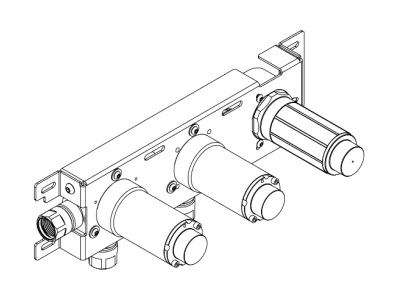 PTR04 CeaDesign скрытая часть смесителя для ванны/душа из 2 прогрессивных, с ручным душем