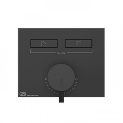 Gessi Hi-Fi Смеситель для душа, с включением до 2 источника одновременно, внешняя часть, цвет: Black Metal Brushed PVD 63079#707