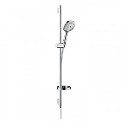 Hansgrohe Raindance Select S Душевой набор: штанга 90см., ручной душ 120, 3jet (Rain, RainAir, WhirlAir), EcoSmart, мыльница, шланг, цвет: хром 26633000
