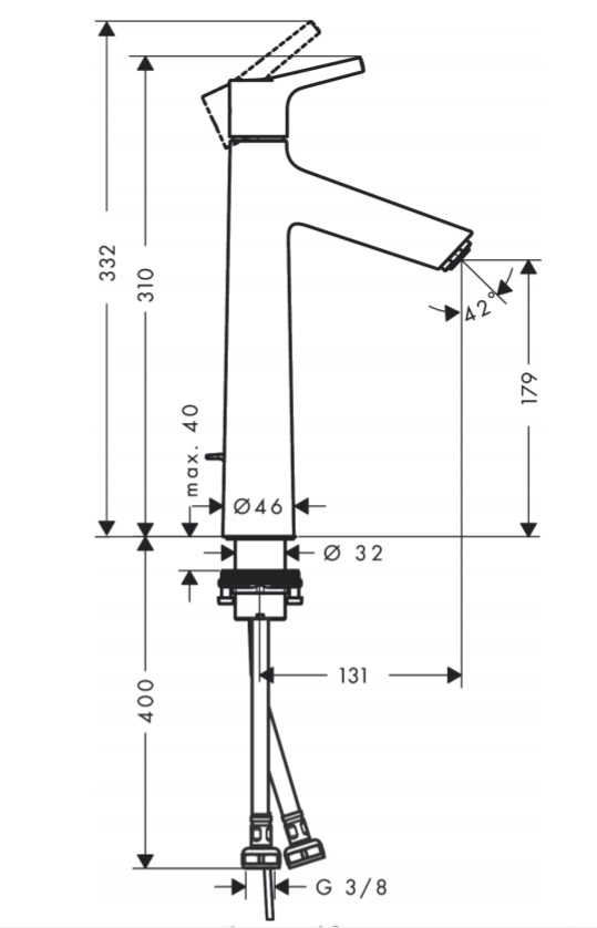 Смеситель для раковины Hansgrohe Talis S 72031000