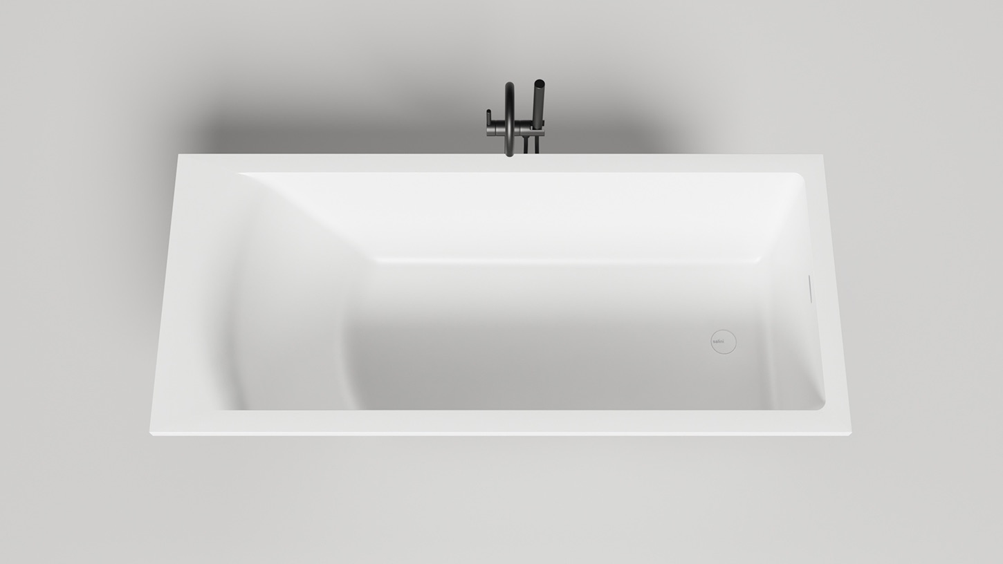 Salini CASCATA KIT Ванна встраиваемая 170x70, белая глянцевая