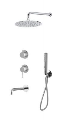 MIBD031RO/C00 Oioli Micro, душевой комплект на 3 потребителя: верхний душ Ø25см, цвет хром