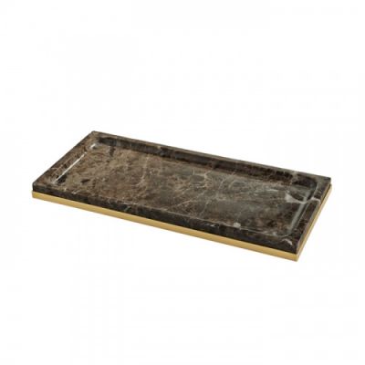 3SC PALACE EM.DARK Лоток универсальный, настольный, цвет: мрамор Emperador dark/золото 24к. PA66AEMGD