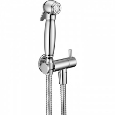 CISAL Shower Гигиенический душ со шлангом 120 см,вывод с держателем и запорный вентиль, цвет: хром AR00790021