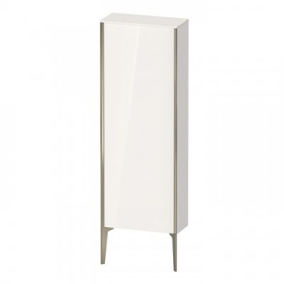 Duravit XViu Шкаф подвесной 50x24x133см, с 1 дверью, 3 стеклянными полками (петли справа), цвет: белый глянцевый/champagne matt XV1316RB122