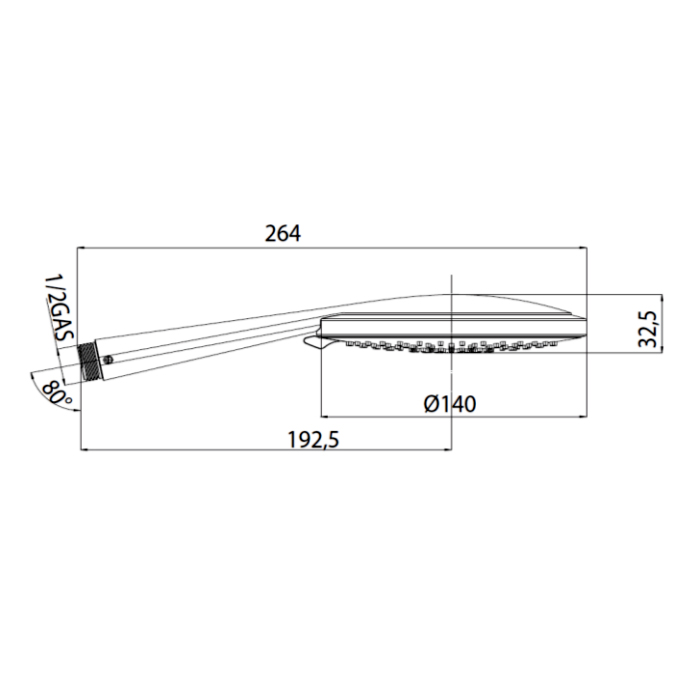Bossini MIXA/3 Ручной душ d14см., 3 режима, цвет: хром B01168.030