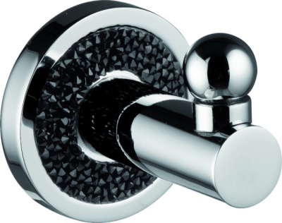Sanibano Ebano, крючок одинарный, цвет хром-кристаллы Swarovski black H2014/09B