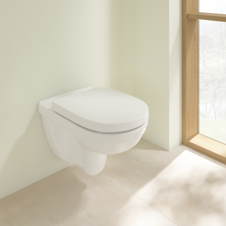 Унитаз, Villeroy&Boch, O'Novo, подвесной, 360*560, альпийский белый 5660R001 сиденье микролифт