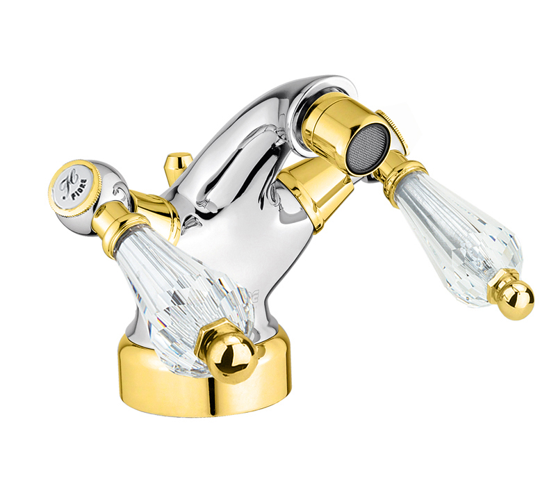Смеситель для биде Fiore GIOIELLI (SWAROVSKI®) 08CO0632, хром/золото