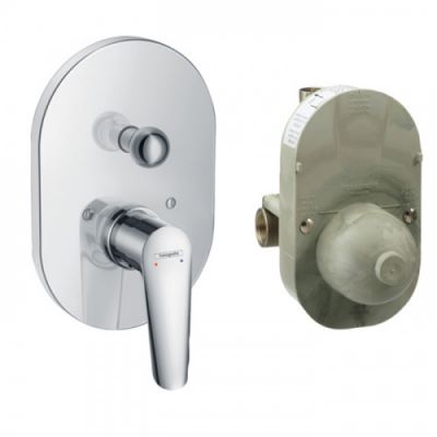 Hansgrohe Logis E Смеситель для ванны, встраиваемый, внешняя часть, цвет: хром 71408000
