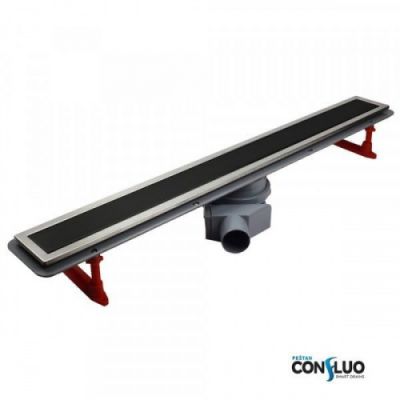 Линейный трап 550 мм PESTAN Confluo Premium Black Glass Line 13000292