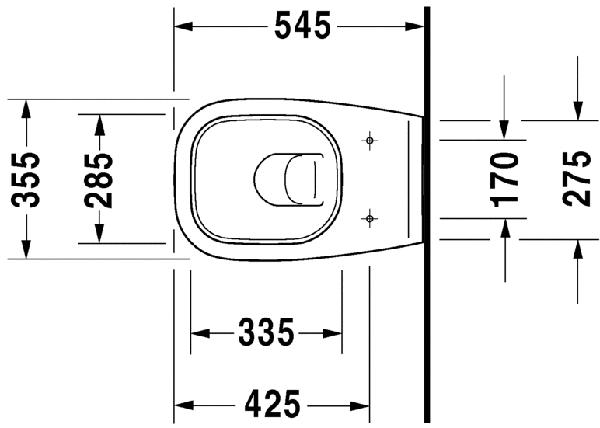 Унитаз  Duravit  D-Code, подвесной 54см, цвет-белый (стар.арт 2535090000)