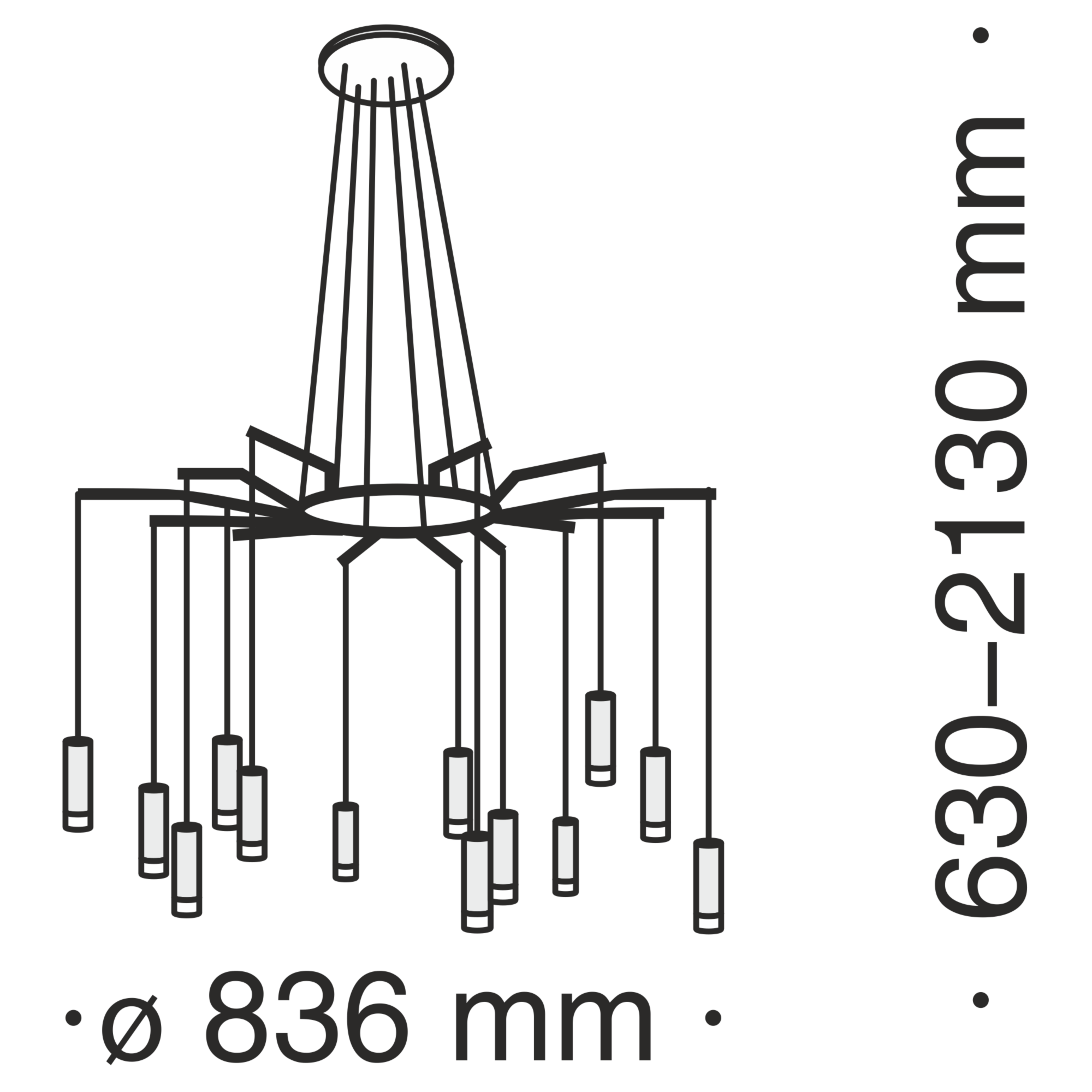 Maytoni Davida Подвесной светильник MOD035PL-12B