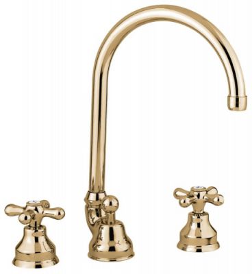 Emmevi Deco Classic, смеситель 12043 с донным клапаном для раковины на 3 отверстия, цвет бронза 12043/BR
