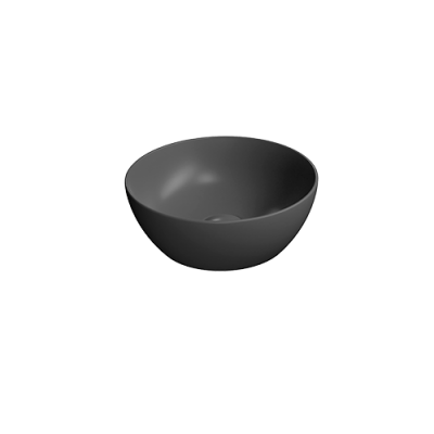 Раковина накладная d32 см GSI Pura 885426 чёрный матовый Ardesia