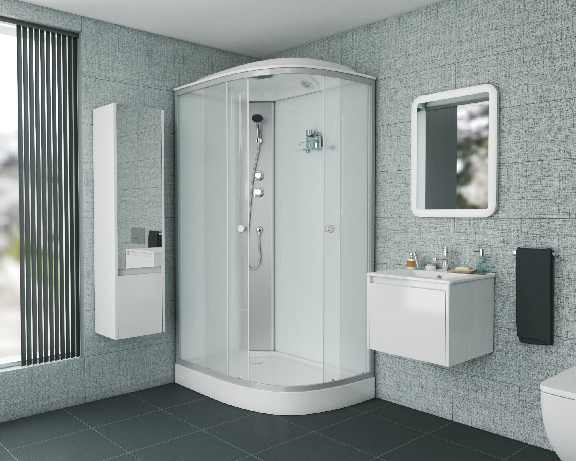 Niagara Eco Душ.каб. NG-4312-14L (1200х800х2150) низкий поддон(13см) стекломатовое