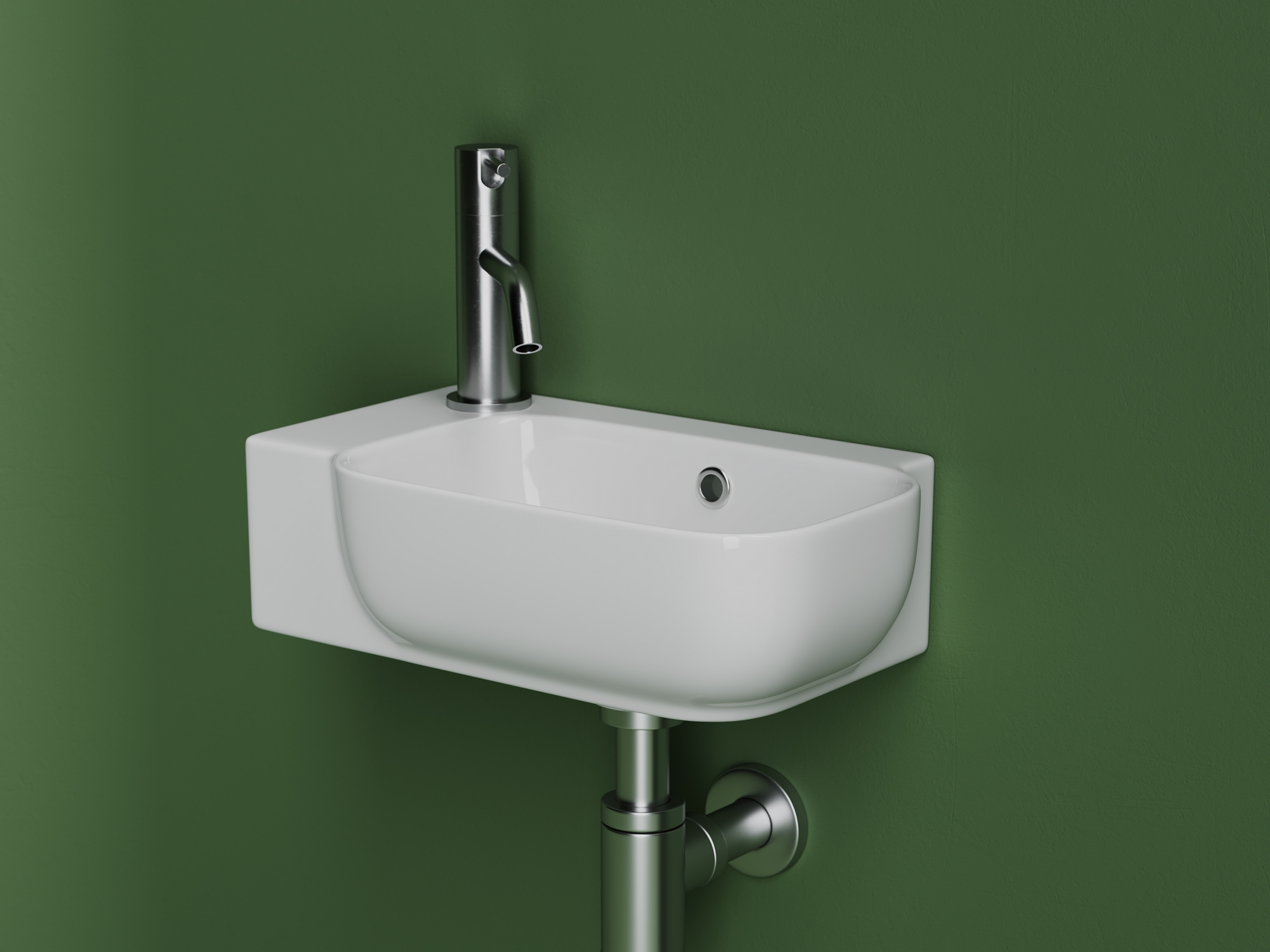 CN6074R Ceramica Nova Рукомойник подвесной прямоугольный 403x249x140, цвет белый